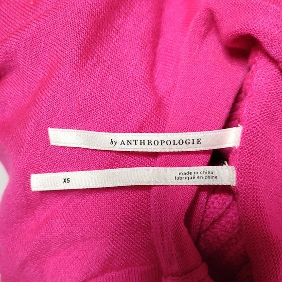 Anthropologie Pink Turtleneck Fitted Sweater Dress XS - Picture 12 of 14